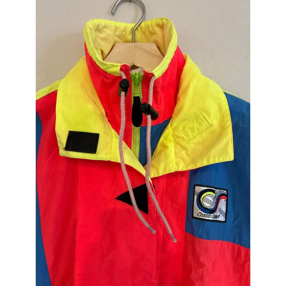 Prince Men's Tennis Vintage Neon 1980-1990 Windbreaker Small